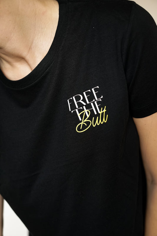 T-shirt Noir ITHMA "Free The Butt"