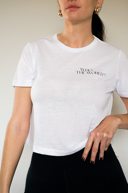 T-shirt Blanc ITHMA "Who Run The World ?"