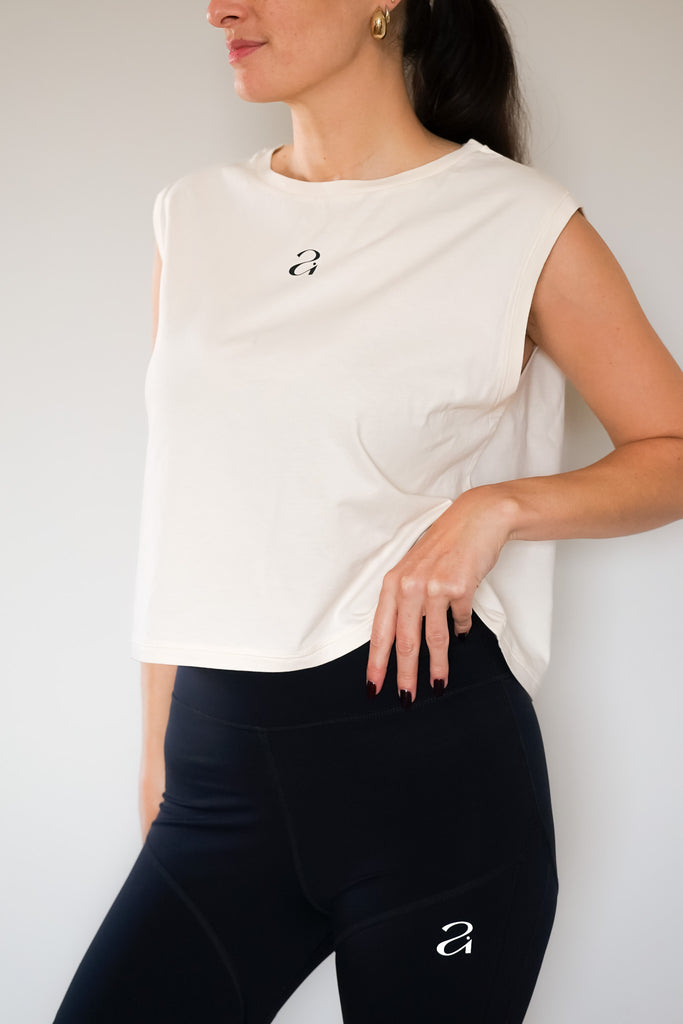 Top sans manche Crème ITHMA